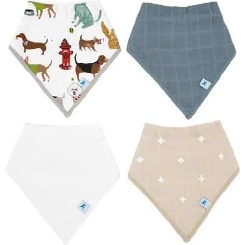 Little Unicorn Cotton Muslin with Fleece Bandana Bib