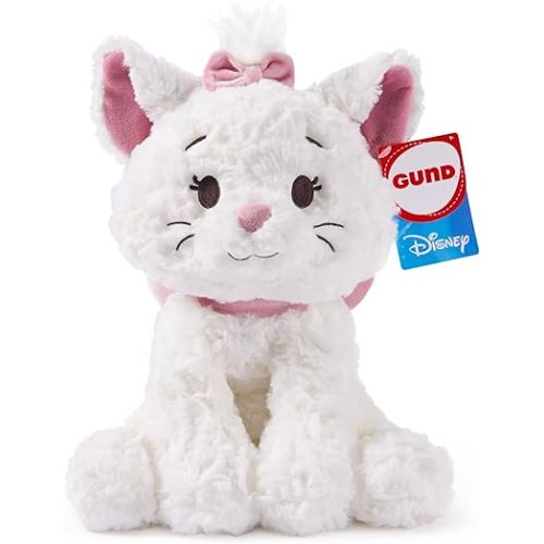 GUND Disney Official Marie Plush, Disney Cozys Collection, The Aristocats Toys, Kitten Stuffed Animal for Ages 1 and Up, White, 10”