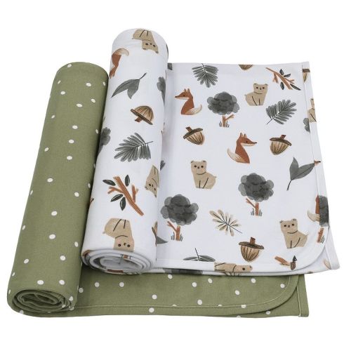 Living Textiles 2-Pack Forest Retreat Jersey Swaddles