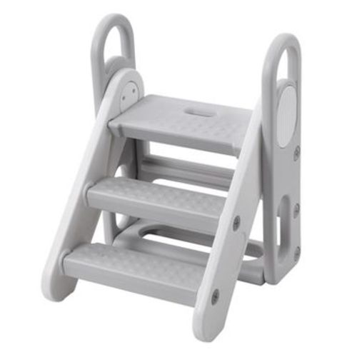 Toddler Step Stool for Bathroom Sink, Kids Standing Tower,Gray