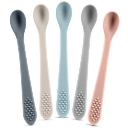Baby Spoons - Infant Spoons First Stage – Pack of 5 Silicone Baby Spoon for Feeding - First Stage Baby Feeding Spoon Set Gum Friendly, Size: 5 pieces soft boys/girls