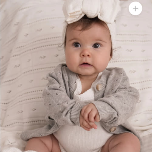 Cardigan - Heather Gray: 6-12 Months