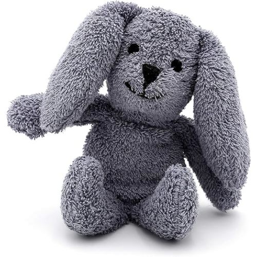 Thermal-Aid Zoo - Mini Microwavable Stuffed Animal - Plush Toy and Hot Cold Pack - Baxter The Bunny - 3.15 x 2.6 x 9.3 in