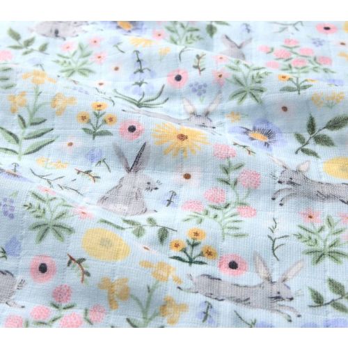 Rifle Paper Co. Bunny Floral Organic Swaddle Set