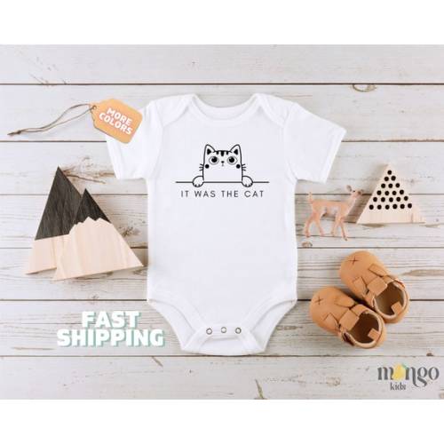 It Was the Cat Onesies® Brand Cat Baby Shirt Cute Baby Shower Gift Funny Baby Shirt Pregnancy Announcement Kids Tshirt Newborn Outfit 1182 - Etsy