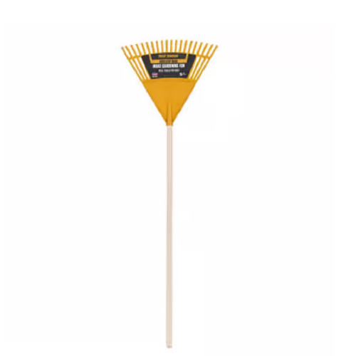 True Temper 55.75 in. 20 Tine Poly Kids Rake Wood Handle