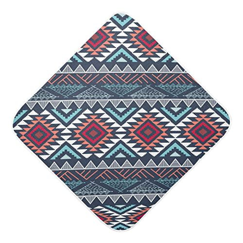 YETTASBIN Boho Aztec Baby Towel, Ultra Soft Absorbent Cotton Baby Hooded Bath Towel for Newborn Baby Boy Girl, Toddler, Infant Registry Gift - 30 x 30 Inch