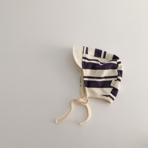 Baby Striped Lovely Soft Bonnet