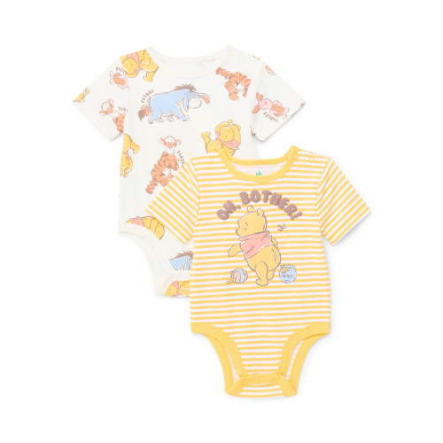 Character Baby Gender Neutral Bodysuits, 2-Pack, Sizes 0/3 Months-24 Months