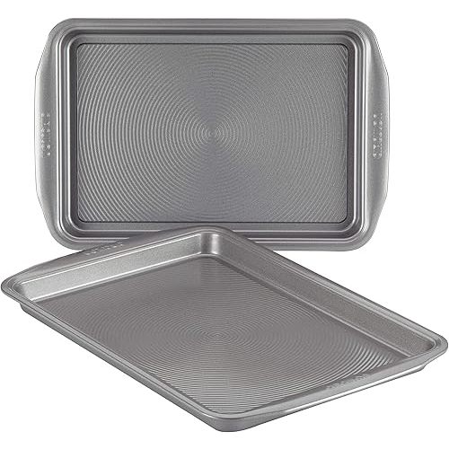 Circulon Nonstick Bakeware Set, Nonstick Cookie Sheet / Baking Sheet - 2 Piece, Gray