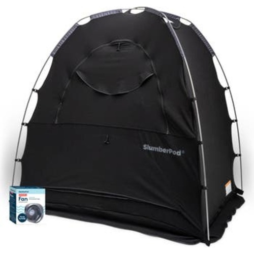 Blackout Sleep Tent & Portable Fan Set