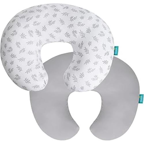 Biloban Nursing Pillow Cover 2 Pack Fit for Boppy Pillow, Breathable & Skin-Friendly Nursing Slipcovers for Breastfeeding Mom, Comfortable & Machine Washable Nursing Covers