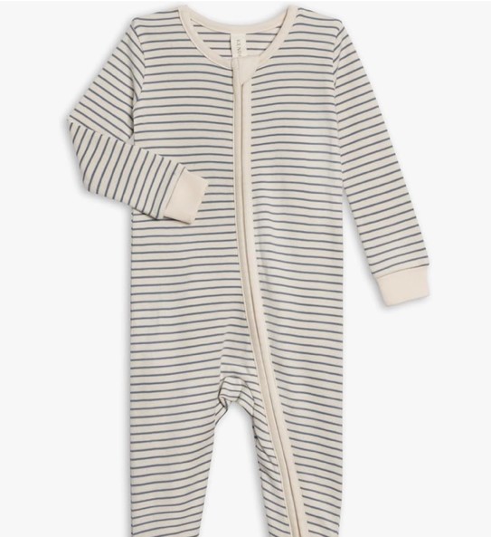 Colored Organics Baby Zip-Up Footed Sleeper with 2-Way Zipper - Organic Cotton Pajamas