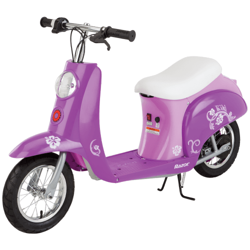 Razor Pocket Mod Miniature Euro-Style Electric Scooter - Kiki Purple, up to 15 mph, for Teen 13+