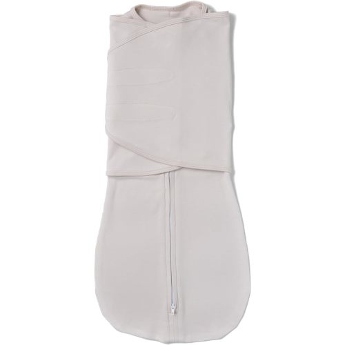 LullaBaby "Double Dream Swaddle: Exclusive Dual Wing Design, Pediatrician-Endorsed, Ultra-Soft Cotton, 0-2 Months, 6-14 lbs - White Sand