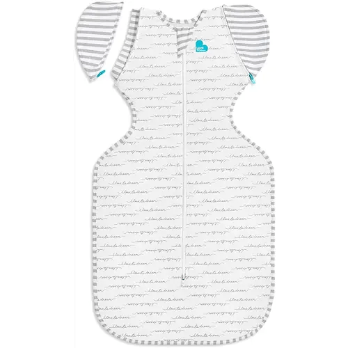Love to Dream Swaddle Up Transition Swaddle, Patented Zip-Off Wings, Gently Help Baby Transition from Being Swaddled to Arms Free When Showing Signs of Rolling, 1.0 TOG, 19-24 lbs, White