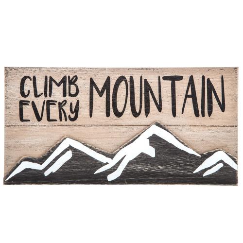 Climb Every Mountain Wood Wall Decor