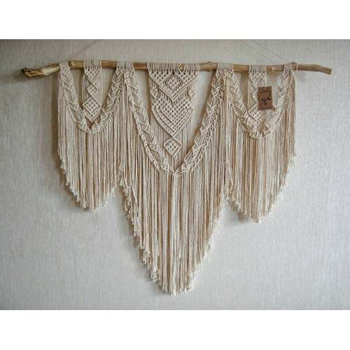 Large Macrame Wall Hanging - Natural, not covered