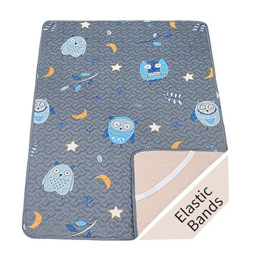 Quilted Pack n Play Sheet Fitted, Breathable Thick Pad for Pack and Play Mattress, Pack and Play Mattress Sheet fits Graco, Portable Mini Cribs, Play Yards, Padded Playpen Protector Cover