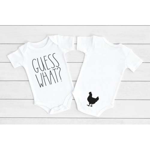 Guess What Chicken Butt, Funny Baby S, Cute Chicken, Funny , Rae Dunn, Double Sided , Long Sleeve, Gift for Baby Boy, Onesie® - Etsy