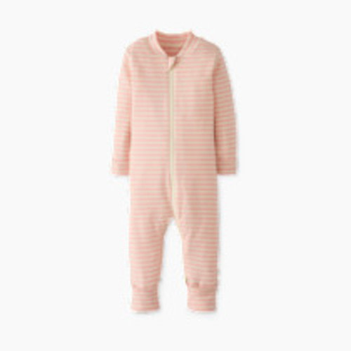 Hanna Andersson Baby 2-Way Zip Sleeper in HannaSoft™ - Blush Pink/Ecru, 3-6 M