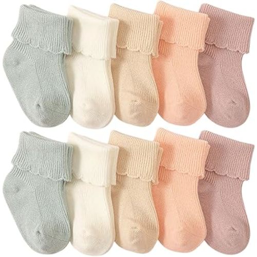 Newborn Cuff Socks Baby-girls Socks Infant Toddler Crew Ankle Sock