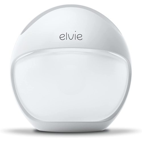 Elvie Curve Manual Wearable Breast Pump Hands-Free, Kick-Proof, Portable Silicone Pump That Can Be Worn in-Bra for Gentle, Natural Milk Expression Breast Feeding Essentials White