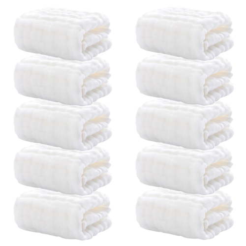 Hewann Baby Washcloths Organic Cotton Baby Washcloths - Soft, Hypoallergenic, 12x12 Inches, 10 Pack - for Sensitive Skin, Baby Registry Gift, Gender Neutral Towels