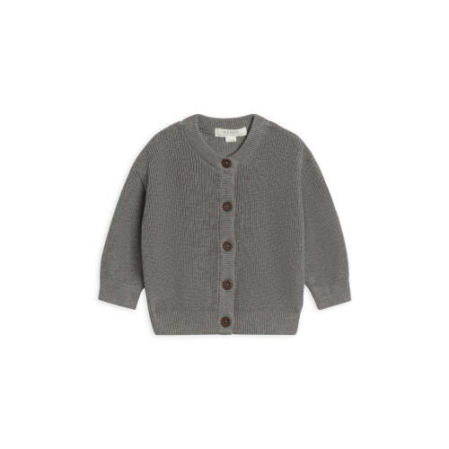 Heather Charcoal Knit Cardigan / 6-12M