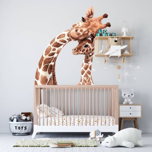 Baby Giraffe Safari Wall Decal | Jungle Animal Sticker | Kids Nursery Decor CD62