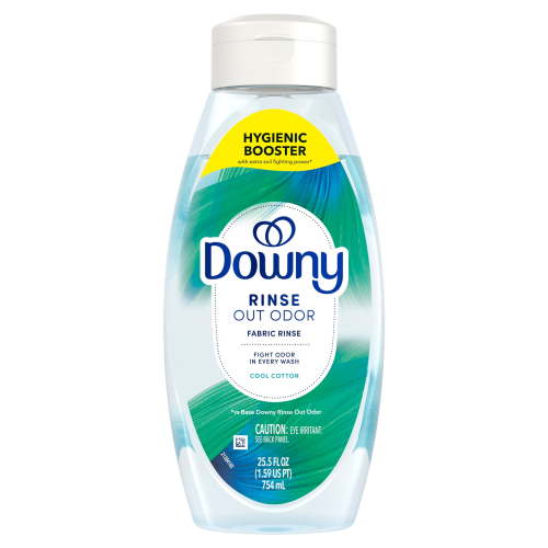 Downy Rinse Out Odor Laundry Rinse, Tackles Tough Odors and Refreshes, Cool Cotton Scent, 25.5 fl oz