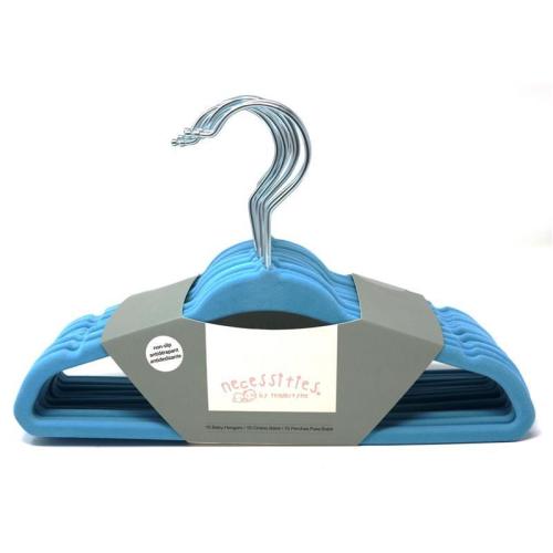Rose Textiles Baby Velvet Hangers - Blue 15 units