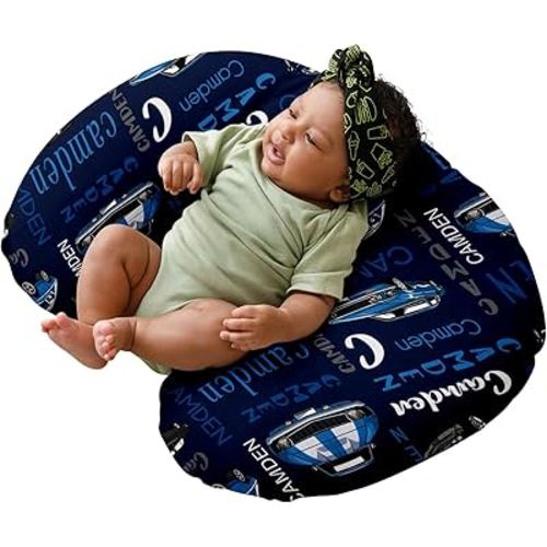 Custom Name Feeding Pillow Cover - Personalized Breastfeeding Pillowcase for Newborn Infant Bottle or Breast Feeding,Custom Gifts for Boys Girls(23"x19”)