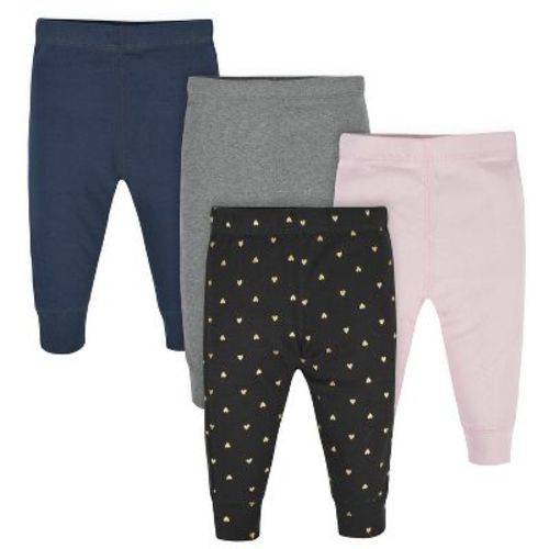 Gerber Baby Girls' Active Pants - Hearts - 0-3 Months - 4-Pack