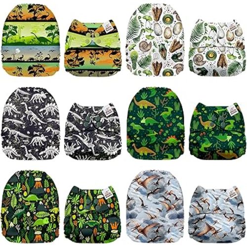 Mama Koala 1.0 Cloth Diapers for Babies, 6 Pack Pocket Shell Only (NO Inserts) - One Size Washable and Reusable Pocket Diapers for Newborns and Toddlers - 160061