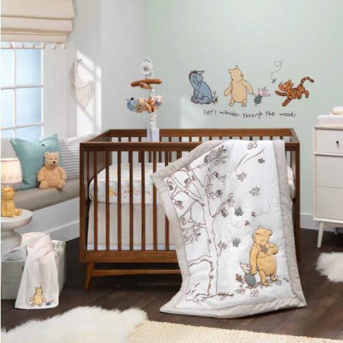 Storytime Pooh 3 Piece Crib Bedding | Shop 3 Piece Pooh Crib Bedding Set - Lamb & Ivy