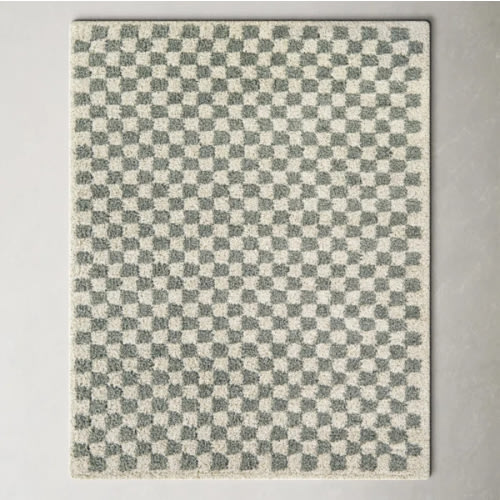 Walker Checkered Nursery Rug - Sage