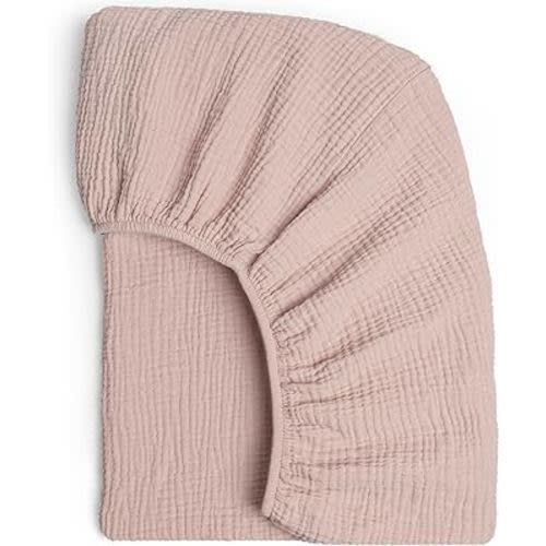 Lulumoon Muslin Crib Sheet Fitted Crib Mattress Sheet for Boys and Girls, 28"x 52" Sand