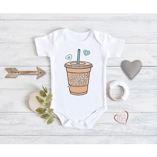 Funny baby clothes gender neutral baby shower gift for mom from baby funny baby boy clothes coffee Bodysuit mom Bodysuit coffee baby