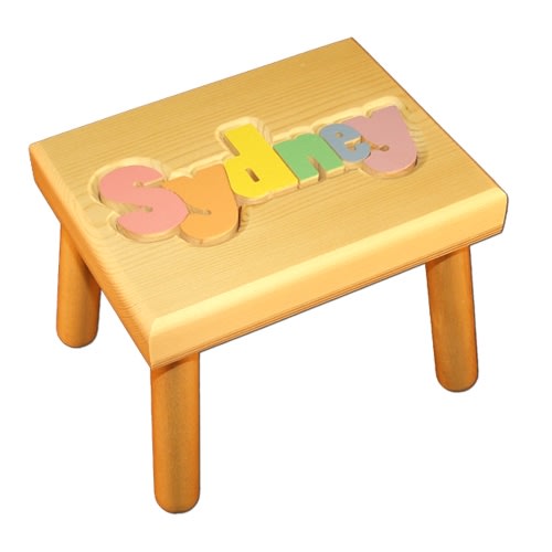 Small Name Puzzle Stool in Pastel Colors - Damhorst Toys & Puzzles Inc Store