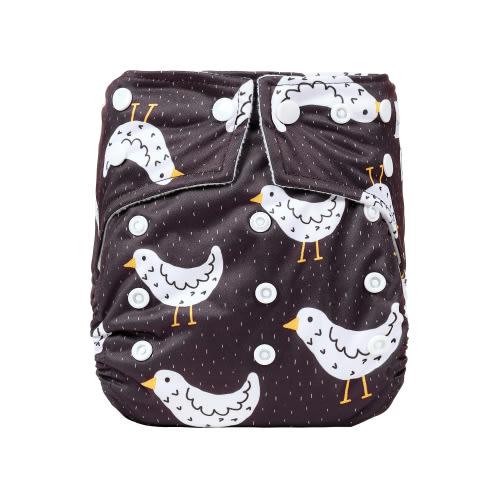 One Size Printed Snap Pocket Cloth Diaper