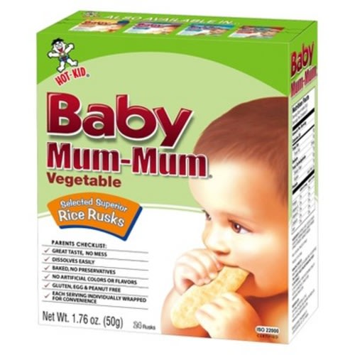 Hot Kid Baby Mum-Mum Organic Rice Rusks Vegetable 24 ct