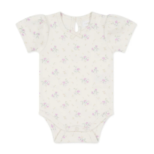 Organic Cotton Cap Sleeve Bodysuit - Thelma Orchid – Jamie Kay USA