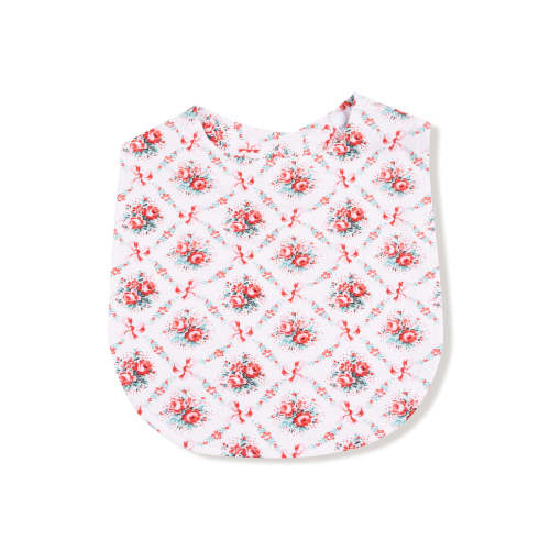 Feeding Bib, Rose Bow Lattice