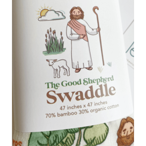 The Good Shepherd Deluxe Swaddle Blanket | littlelightcollective