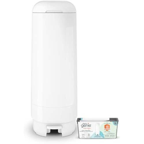 Odor-Locking Diaper Pail with 18 Bag Refill – Holds 846 Newborn Diapers, Nursery Essentials & Baby Care (Easy-Roll System)