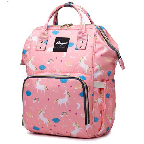 Diaper Bag Backpack Baby Bag Multifunction Maternity Travel Changing Pack Water Resistant Nappy Tote Pink Unicorn