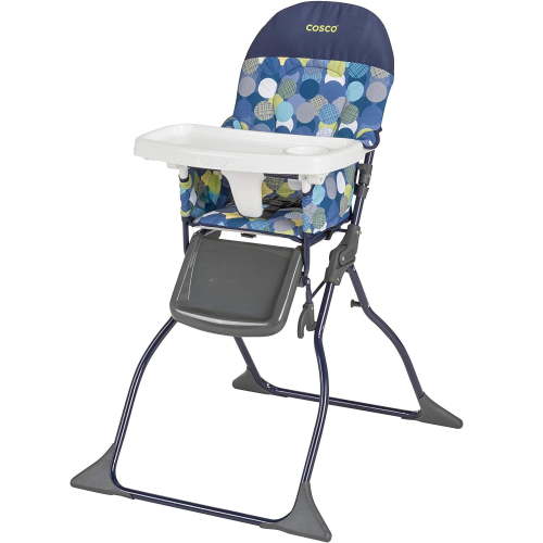 Cosco Foldable Baby Eating High Chair with Adjustable Tray, Portable Feeding, Comet