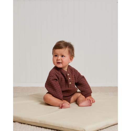 Henley Bubble Romper || Plum