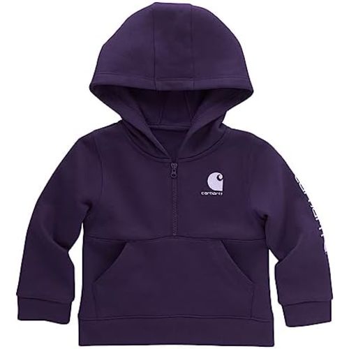 Carhartt Girls' Long-Sleeve Half-Zip Hooded Sweatshirt